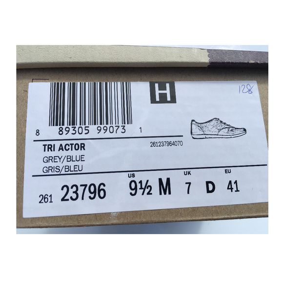 Clarks Tri Actor Sneakers grey Leather 9.5 - Picture 8 of 8